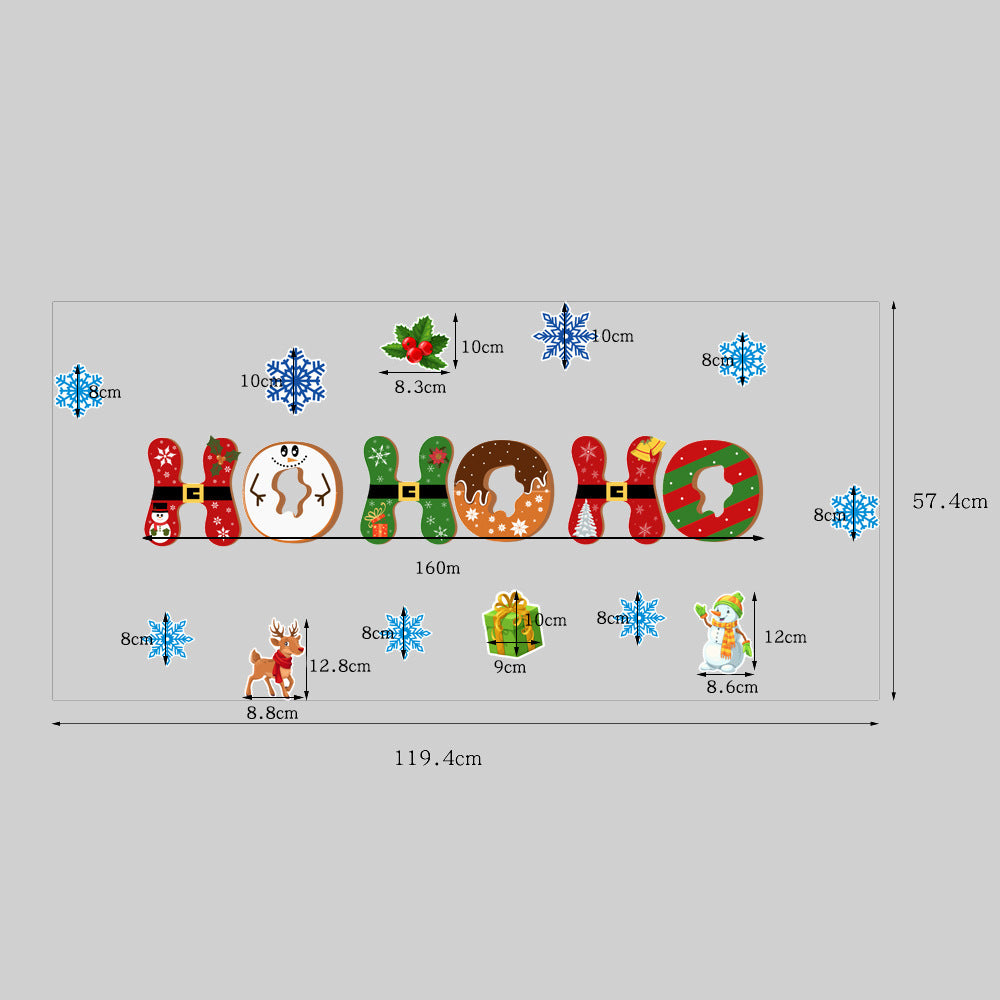 Snowman Pine Snow Magnetic Door Stickers Festival