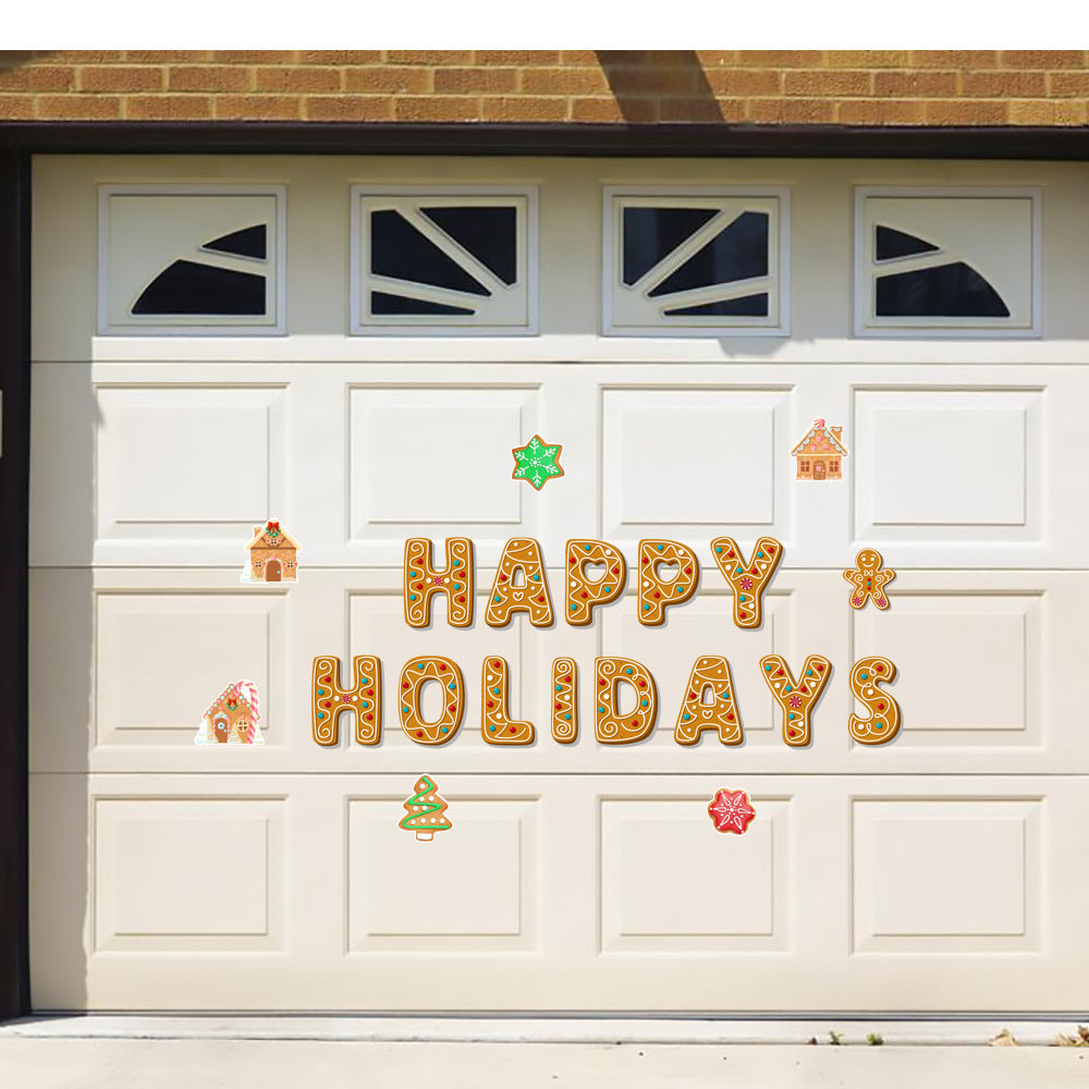 Snowman Pine Snow Magnetic Door Stickers Festival