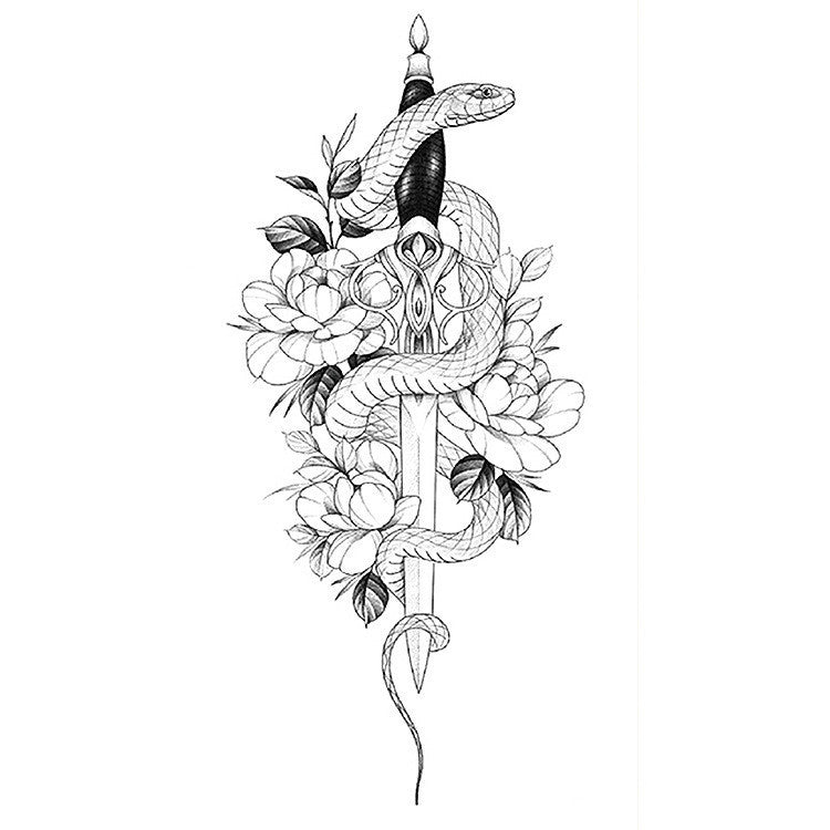 Waterproof Tattoo Sticker Symbol Totem Animal Text Small Half Arm Tattoo Sticker