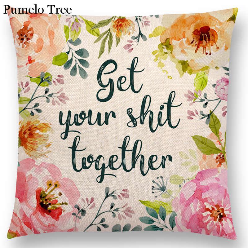Linen Home Furnishing Sofa Cushion Cover