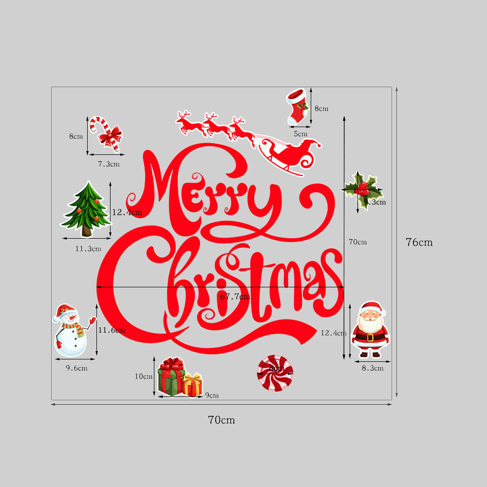 Snowman Pine Snow Magnetic Door Stickers Festival