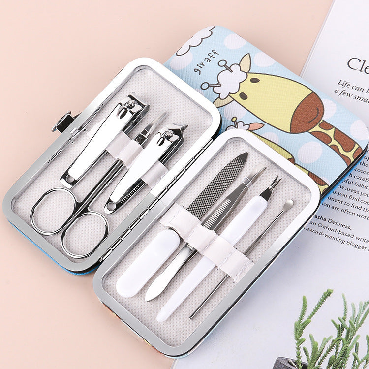 Creative Net Red Cartoon 7-piece Set Nail Clipper Manufacturer''s Portable
