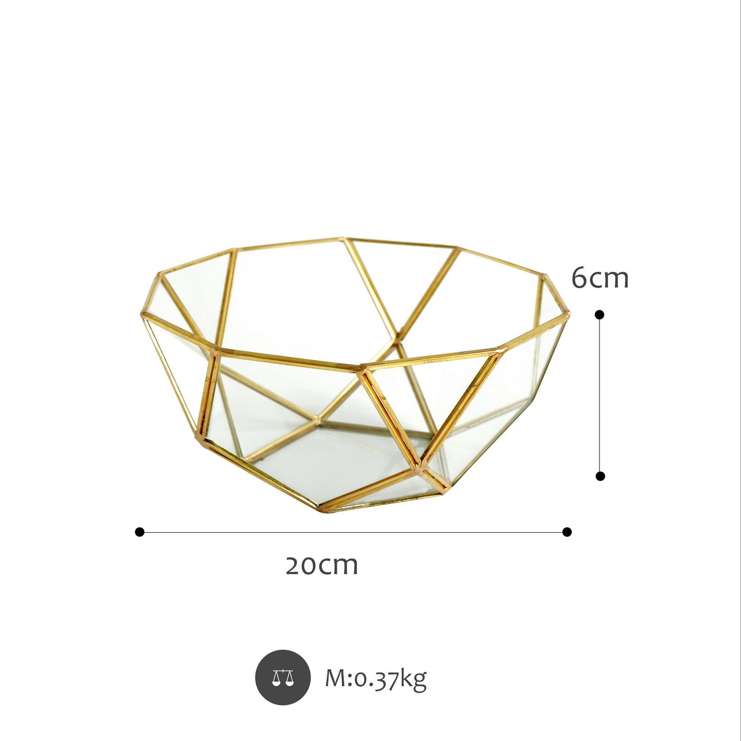 Phnom Penh Glass Flower House Brass Cake Display Plate Display Storage