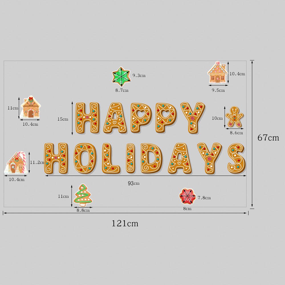 Snowman Pine Snow Magnetic Door Stickers Festival