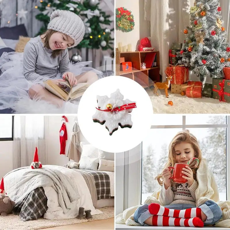 Christmas Aromatherapy Candles Snowflake Candle Decor Christmas Scented Candles Gift Smokeless Christmas Snowflake Shaped Candle