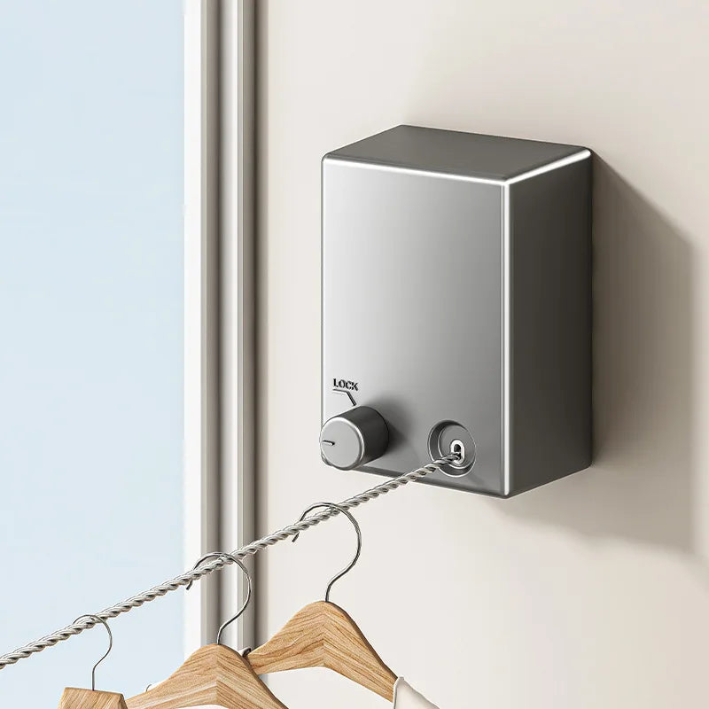 Invisible Retractable Clothesline Stainless Seel Pull-Out Clothes-Drying Machine Rope Space-Saving Clothes Drying Rack