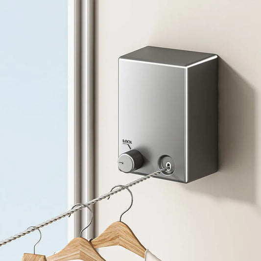 Invisible Retractable Clothesline Stainless Seel Pull-Out Clothes-Drying Machine Rope Space-Saving Clothes Drying Rack
