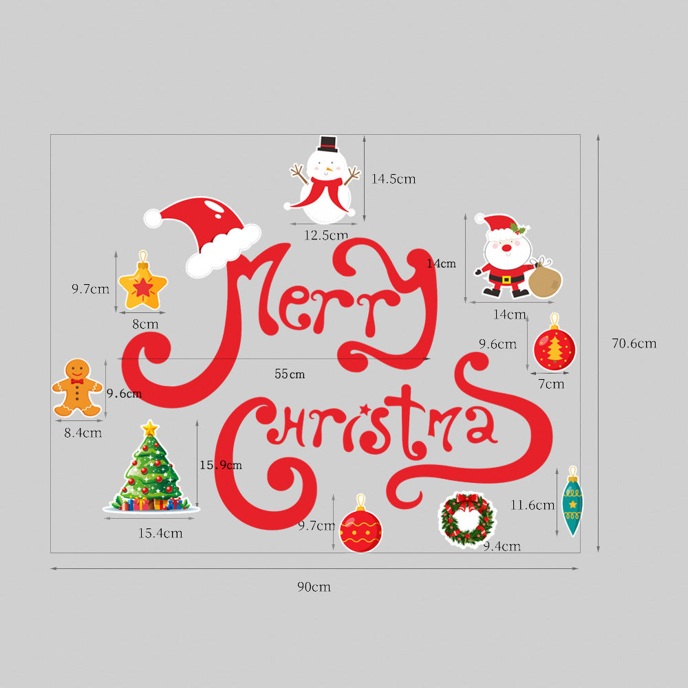 Snowman Pine Snow Magnetic Door Stickers Festival