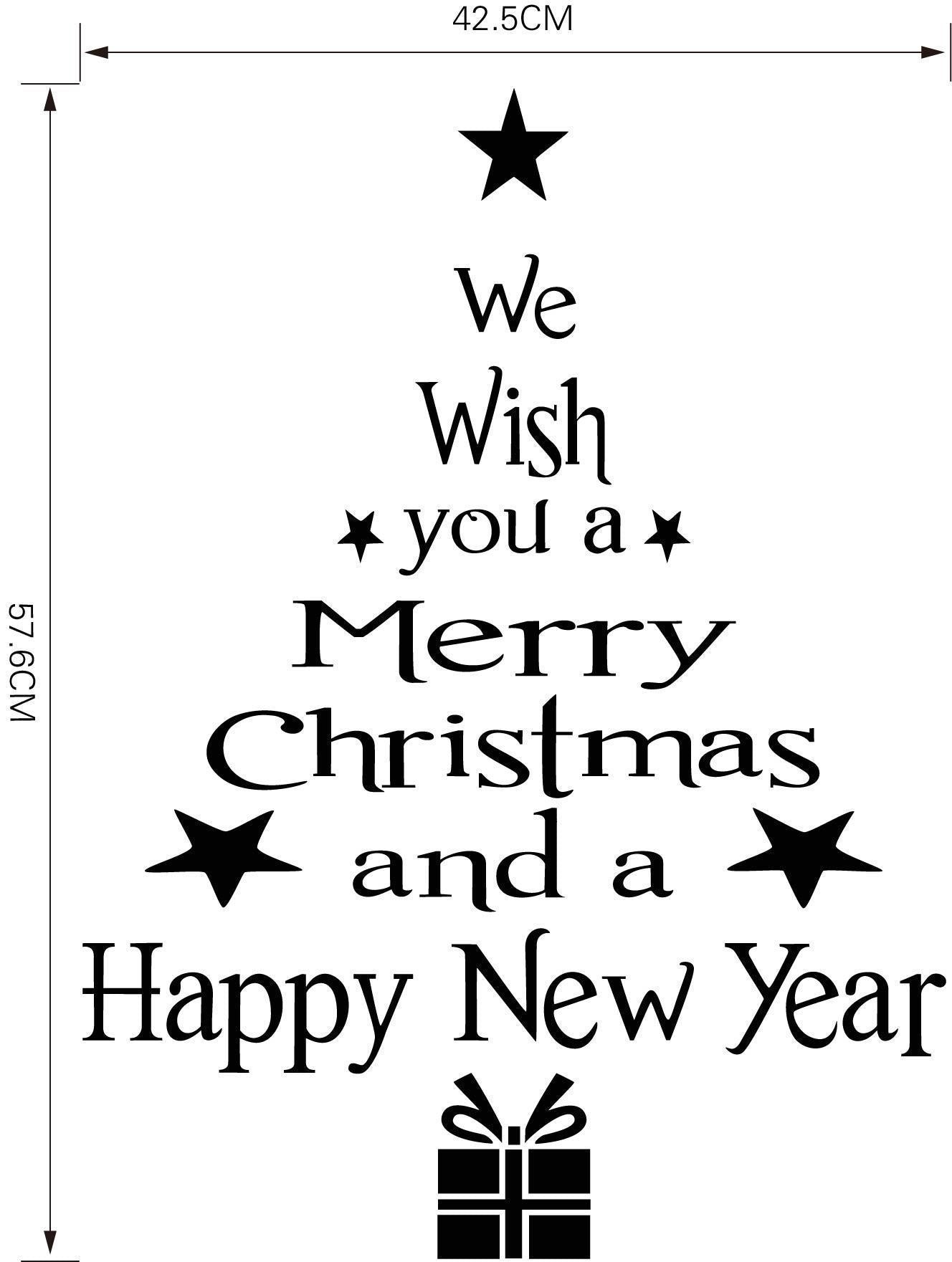 Christmas Tree Glass Window Background Wall Sticker Decoration