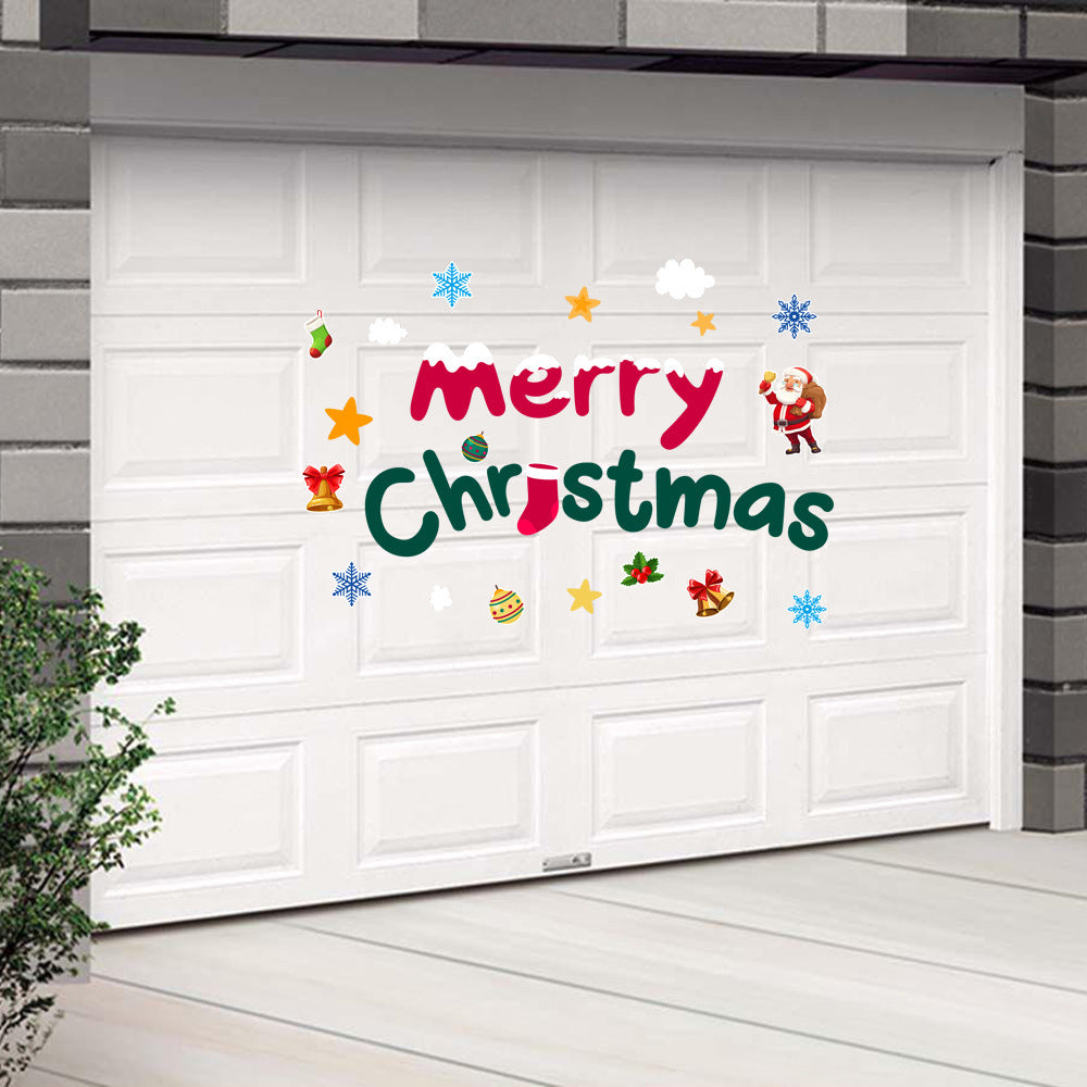 Snowman Pine Snow Magnetic Door Stickers Festival