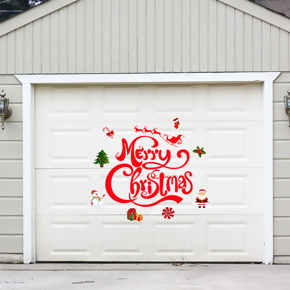 Snowman Pine Snow Magnetic Door Stickers Festival