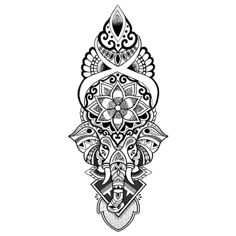 Waterproof Tattoo Sticker Symbol Totem Animal Text Small Half Arm Tattoo Sticker
